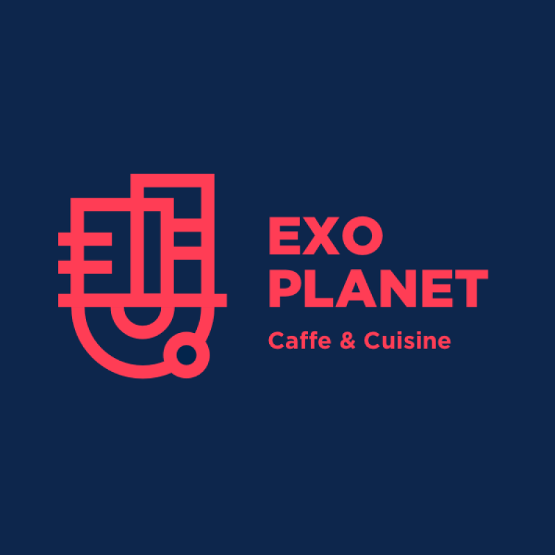 Exo planet restaurant concept logo design by Stefan Savic
